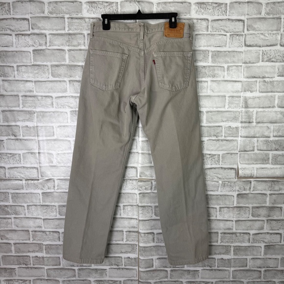 Levis Strauss 501 XX VTG 90s Light Gray Denim Button Fly Jeans Mens 34 x 34 - Picture 3 of 10